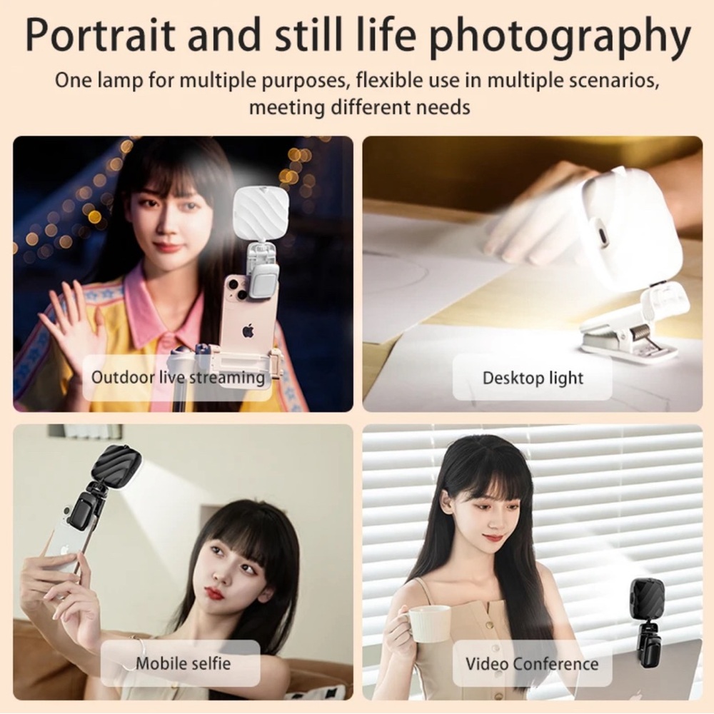 Selfie Light LED High Power Clip-on Phone Light with Adjustable Stand - Picture 4 of 5